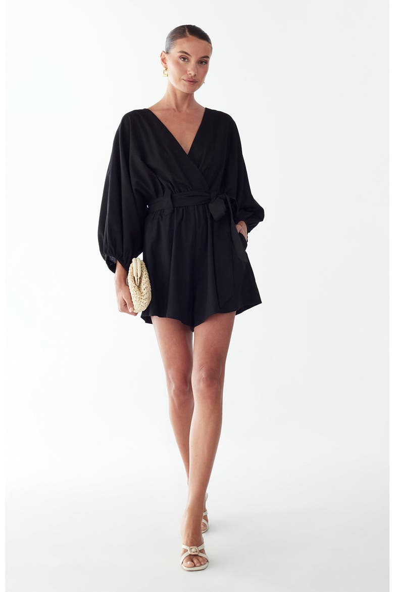 Maya Romper, Alternate, color, Black
