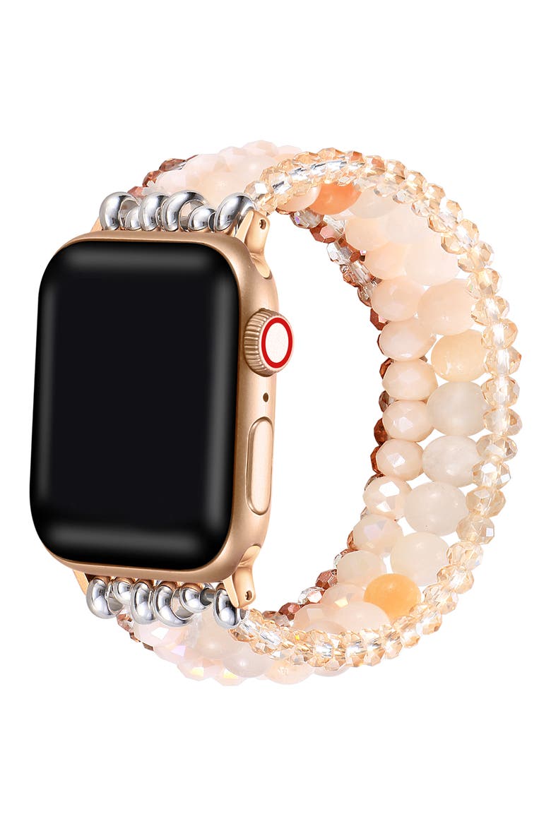 Demi Beaded Watchband, 38mm-41mm, Alternate, color, PINK