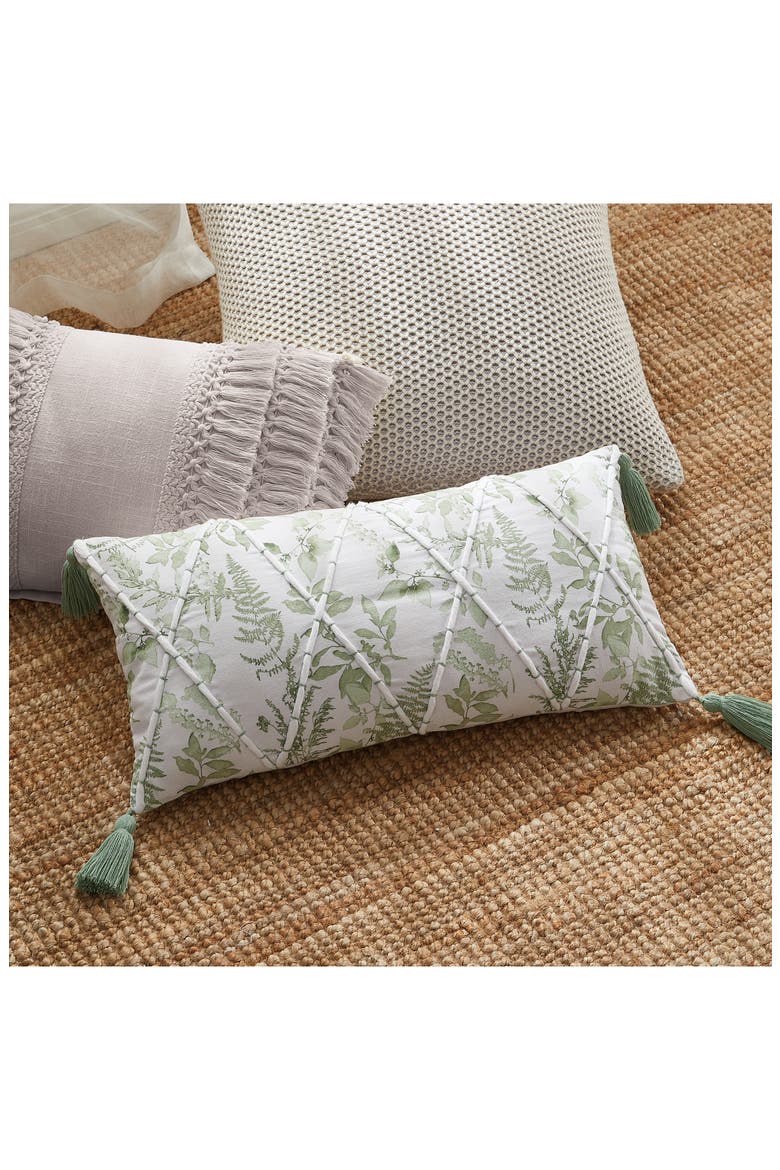 Botanical Fern Accent Pillow, Alternate, color, SAGE