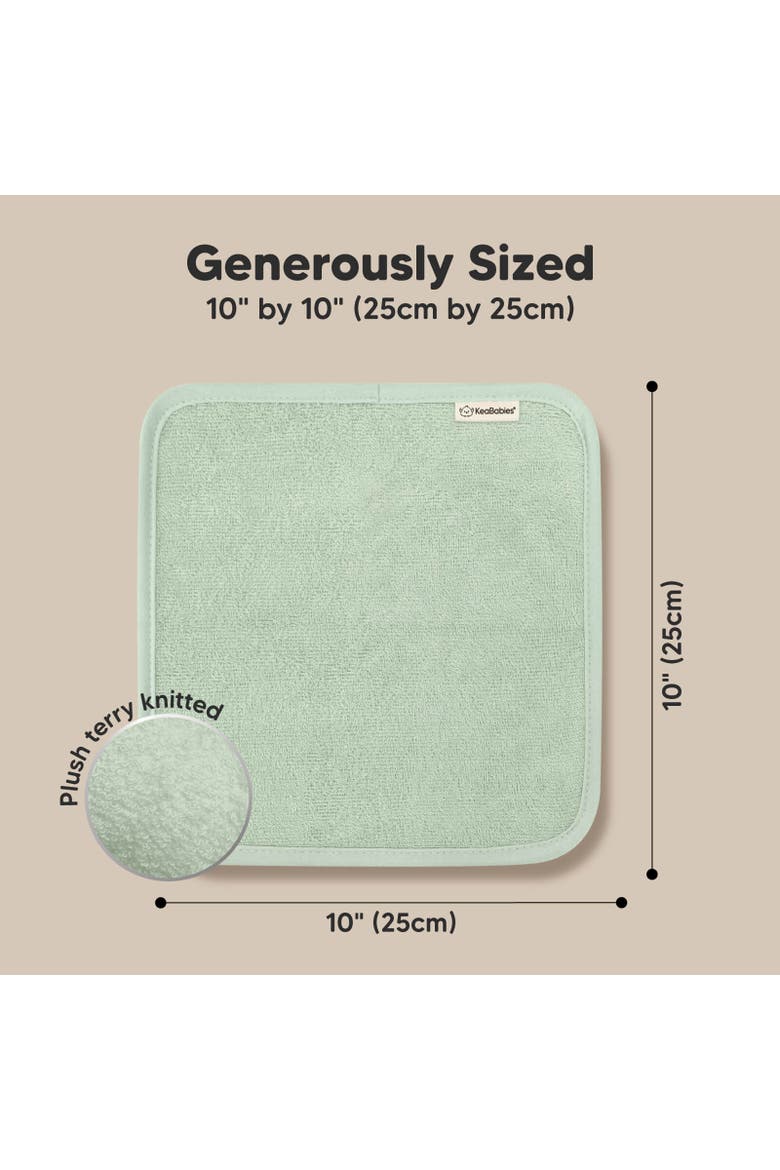 Deluxe Baby Washcloths, Alternate, color, Pistachio