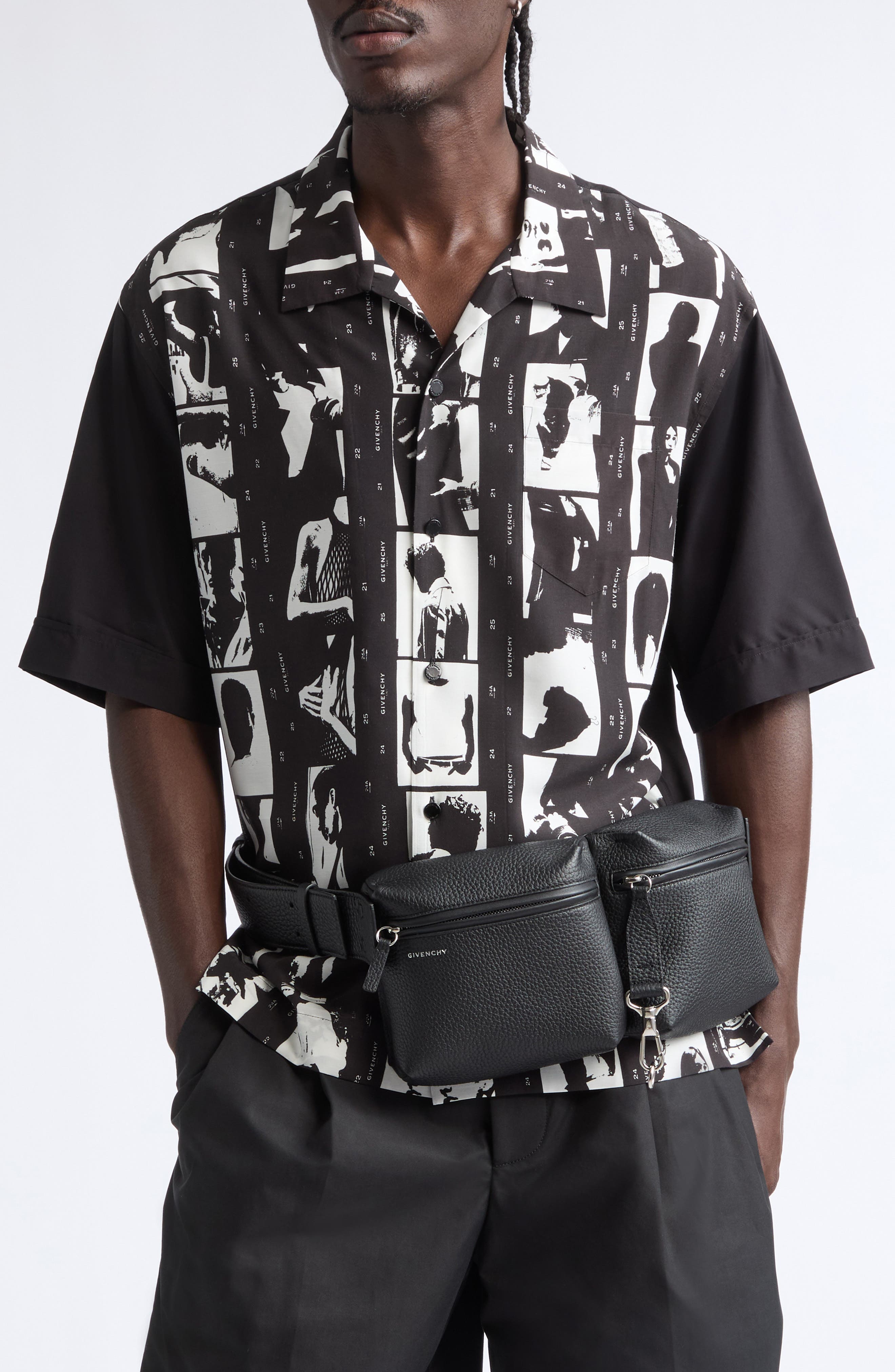 Fold Belt Bag, Alternate, color, BLACK