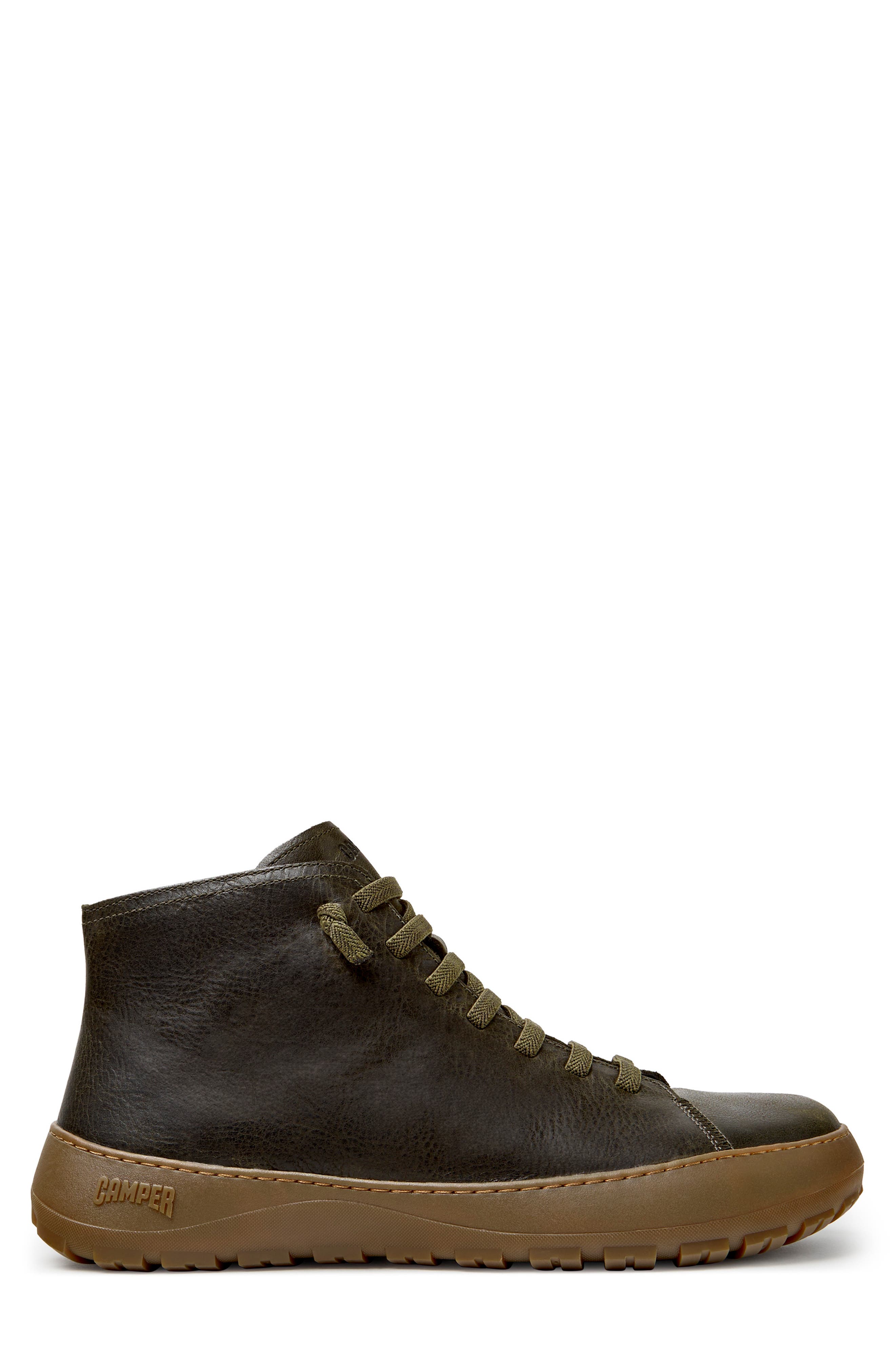Peu Serra Leather Ankle Boot, Alternate, color, DARK GREEN
