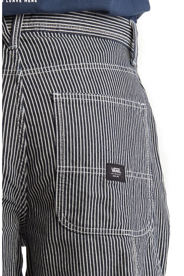 Drill Chore Stripe Relaxed Fit Tapered Pants, Alternate, color, INDIGO