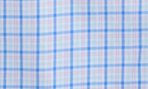 Vineyard Vines Kingstown Check Saltwater Wash Stretch Button-down Shirt In Flamingo