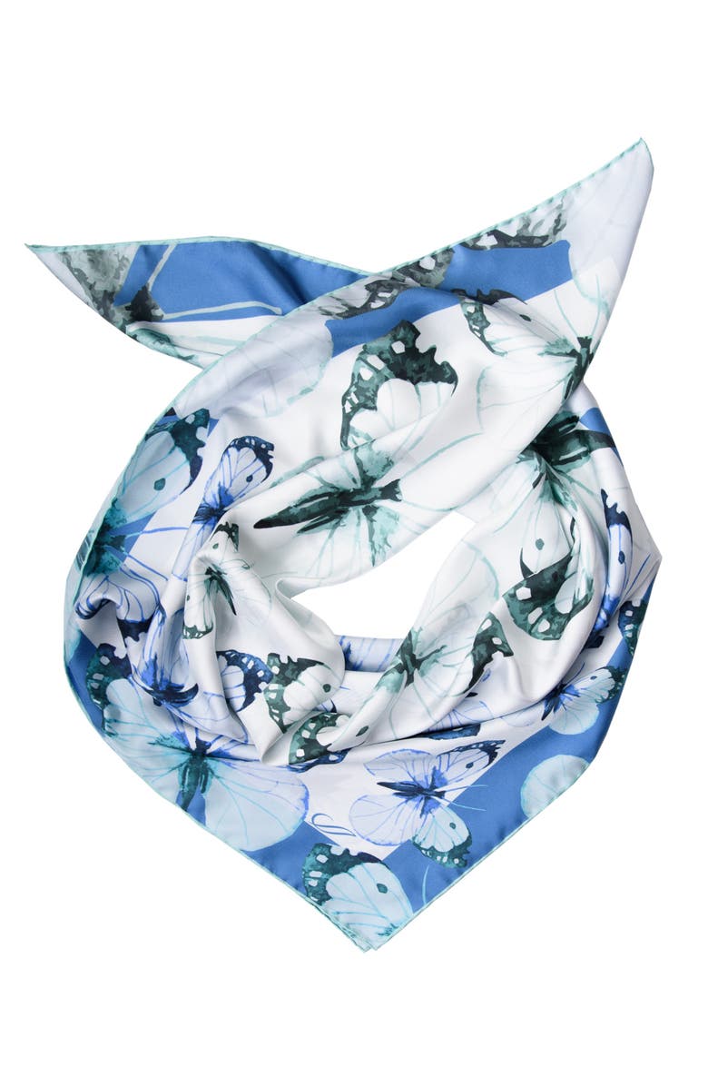 Elizabetta Farfalla - Hand Rolled Silk Foulard for Women, Main, color, 