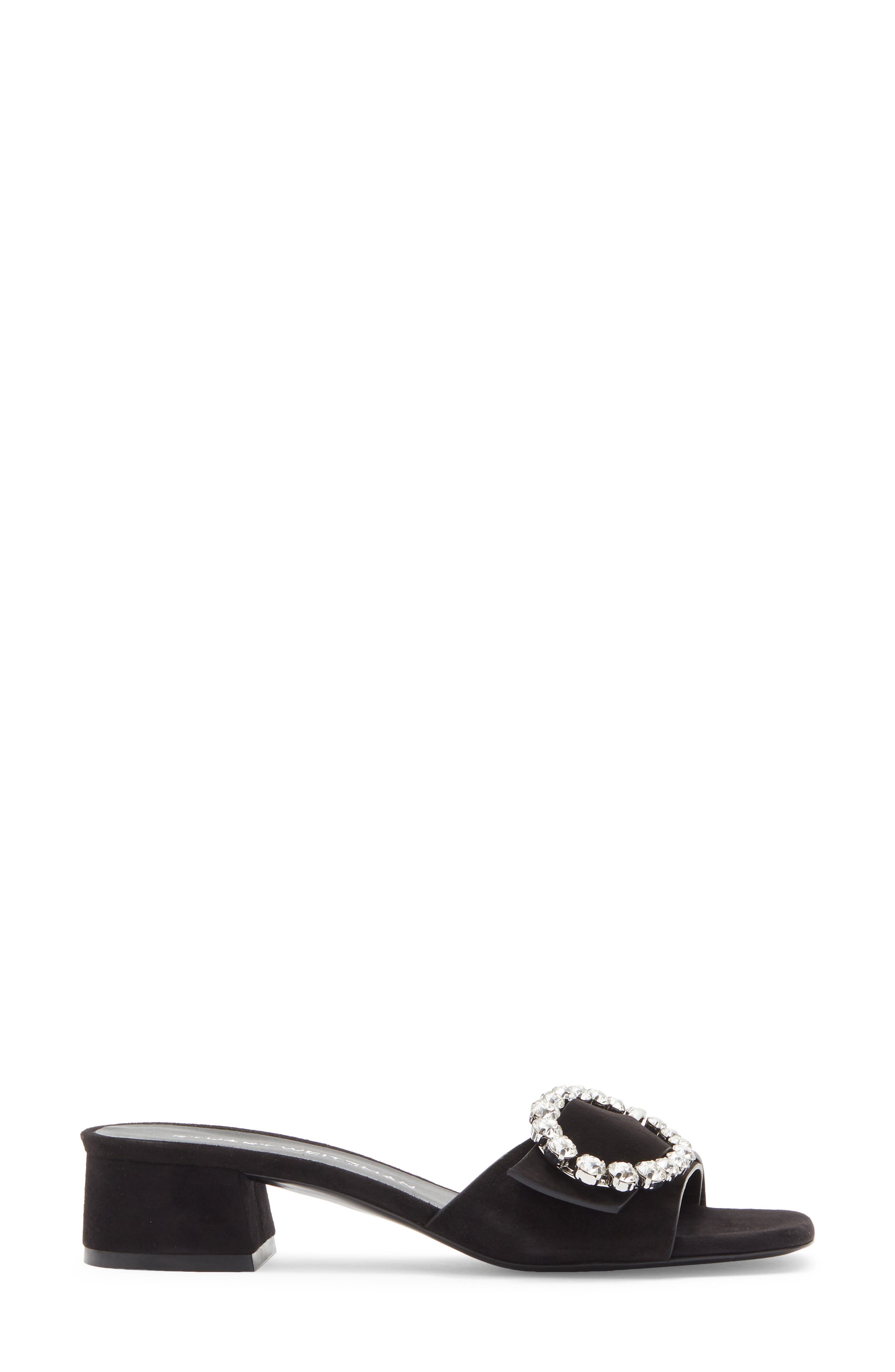 Stuart Weitzman Sloane 35 Slide Sandal, Alternate, color, Black