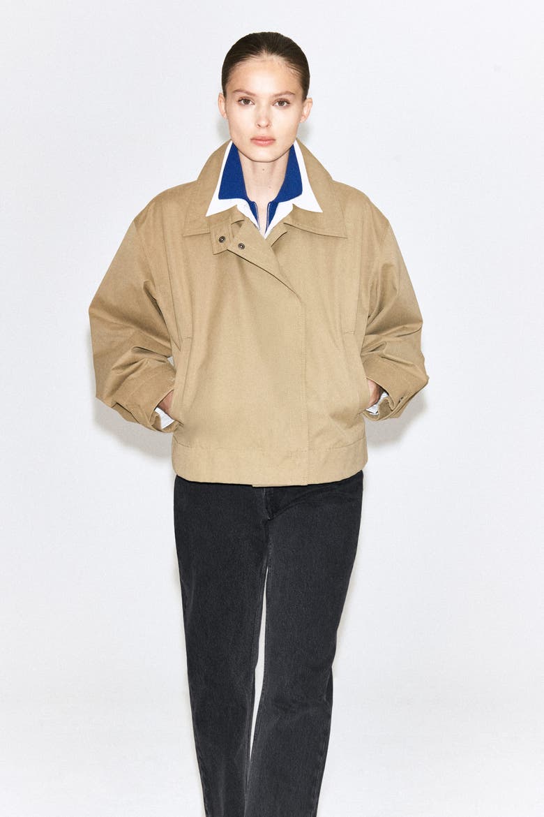 Rounded Short Trench Coat, Alternate, color, BEIGE