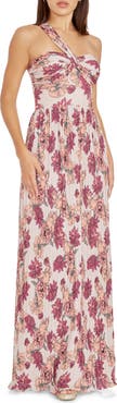 Dress the Population Idalia Floral One-Shoulder Gown
