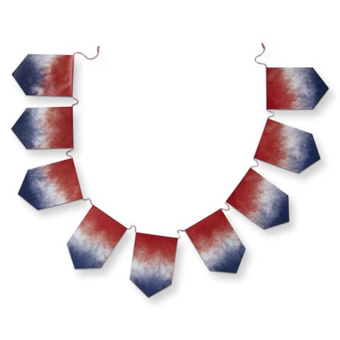 Patriotic Paper Garland Multicolor Wall Banners for Summer