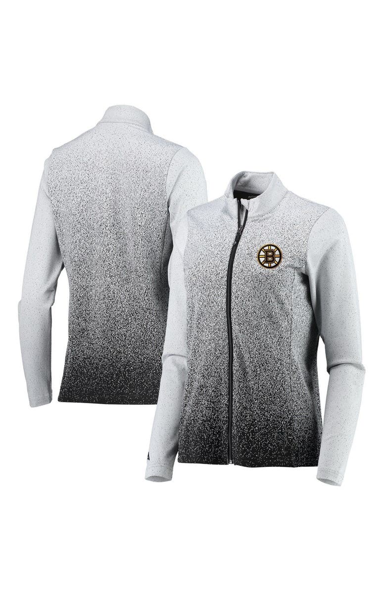 ANTIGUA Women's Antigua White/Black Boston Bruins Guide Desert Dry Full-Zip Jacket, Main, color, 