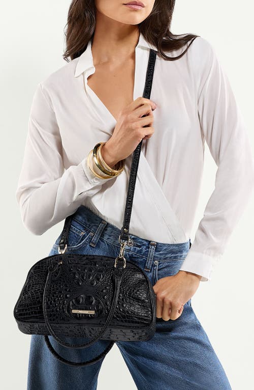 Brahmin Angie Leather Barrel Bag In Brown