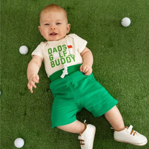 Sweet Wink Dad's Golf Buddy Short Sleeve Bodysuit In Natural