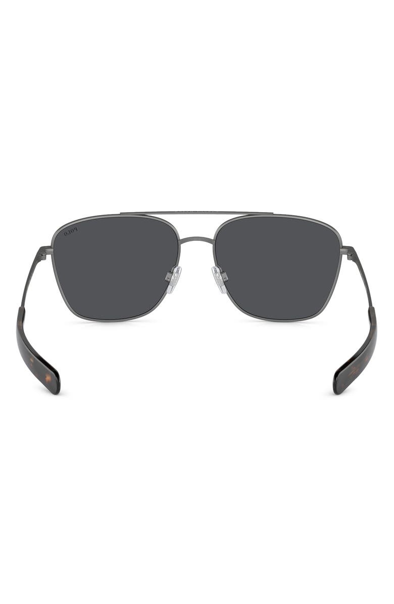 POLO 59mm Pilot Sunglasses, Alternate, color, Grey