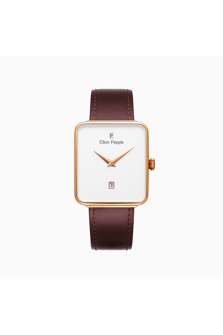 Men's Classic Oakton - Loop, 38mm, Main, color, Egshl White/Drk Brwn/Rose Gold