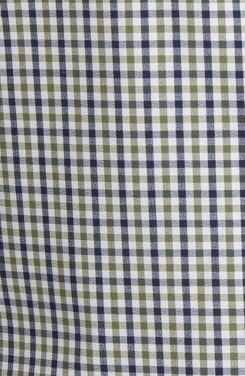 Mizzen+Main Leeward Trim Fit Gingham Button-Up Shirt, Alternate, color, Sage Multi Gingham