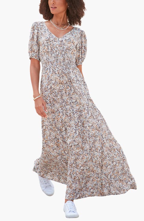 Women's Floral Print Maxi Dress