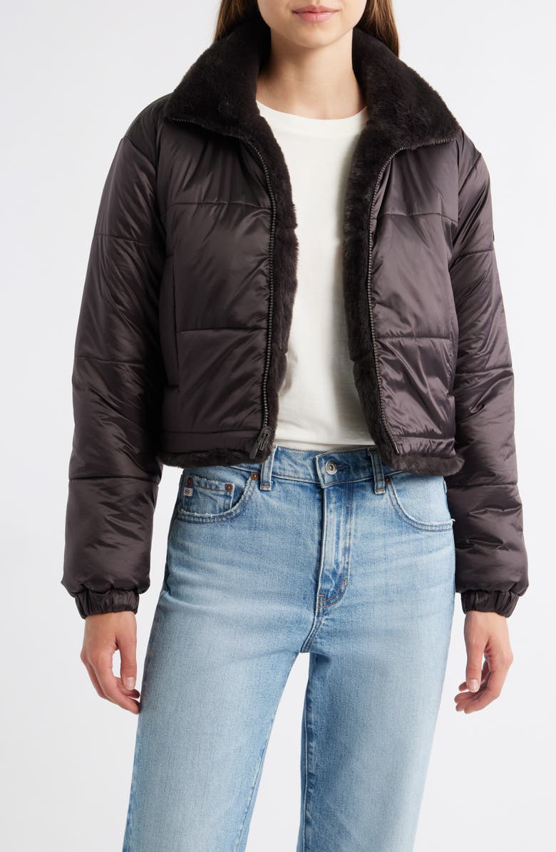 Save The Duck Yuki Reversible Jacket, Alternate, color, Brown Black