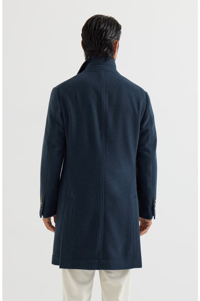 Lightweight water-resistant cashmere coat with double vents, Alternate, color, Avio Blue