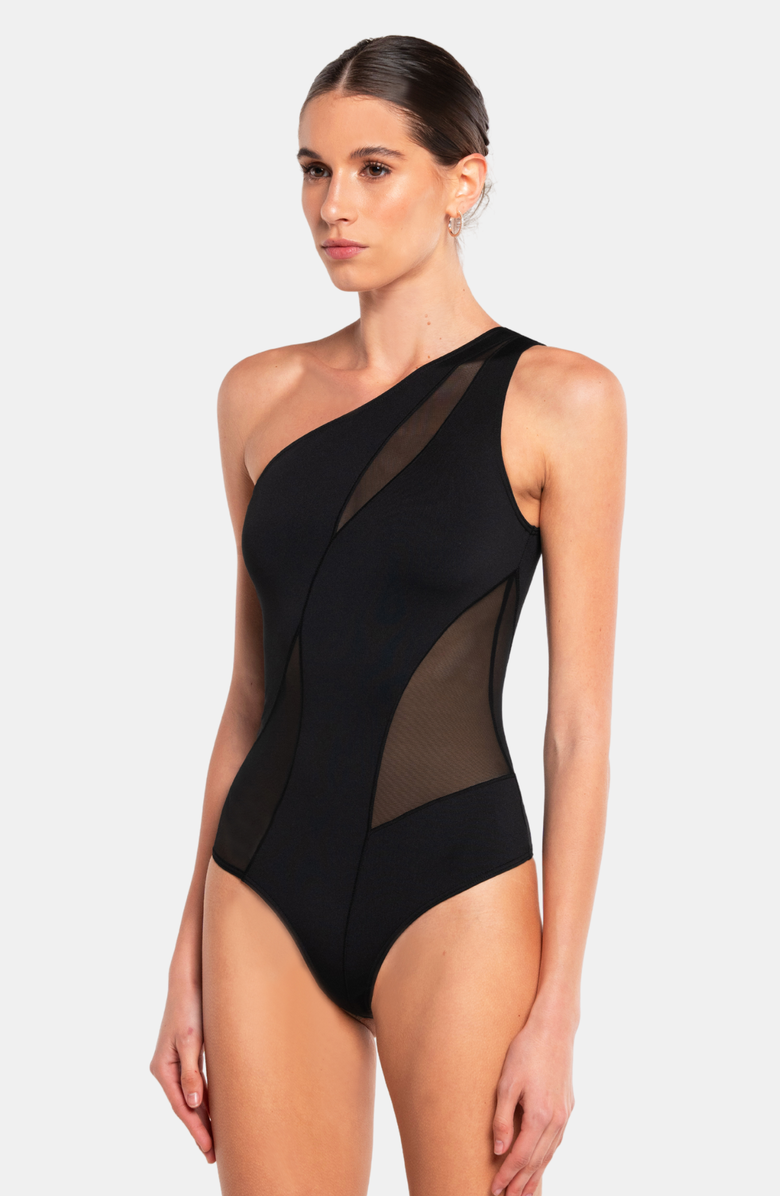 OW Collection CURVE Bodysuit, Alternate, color, Black