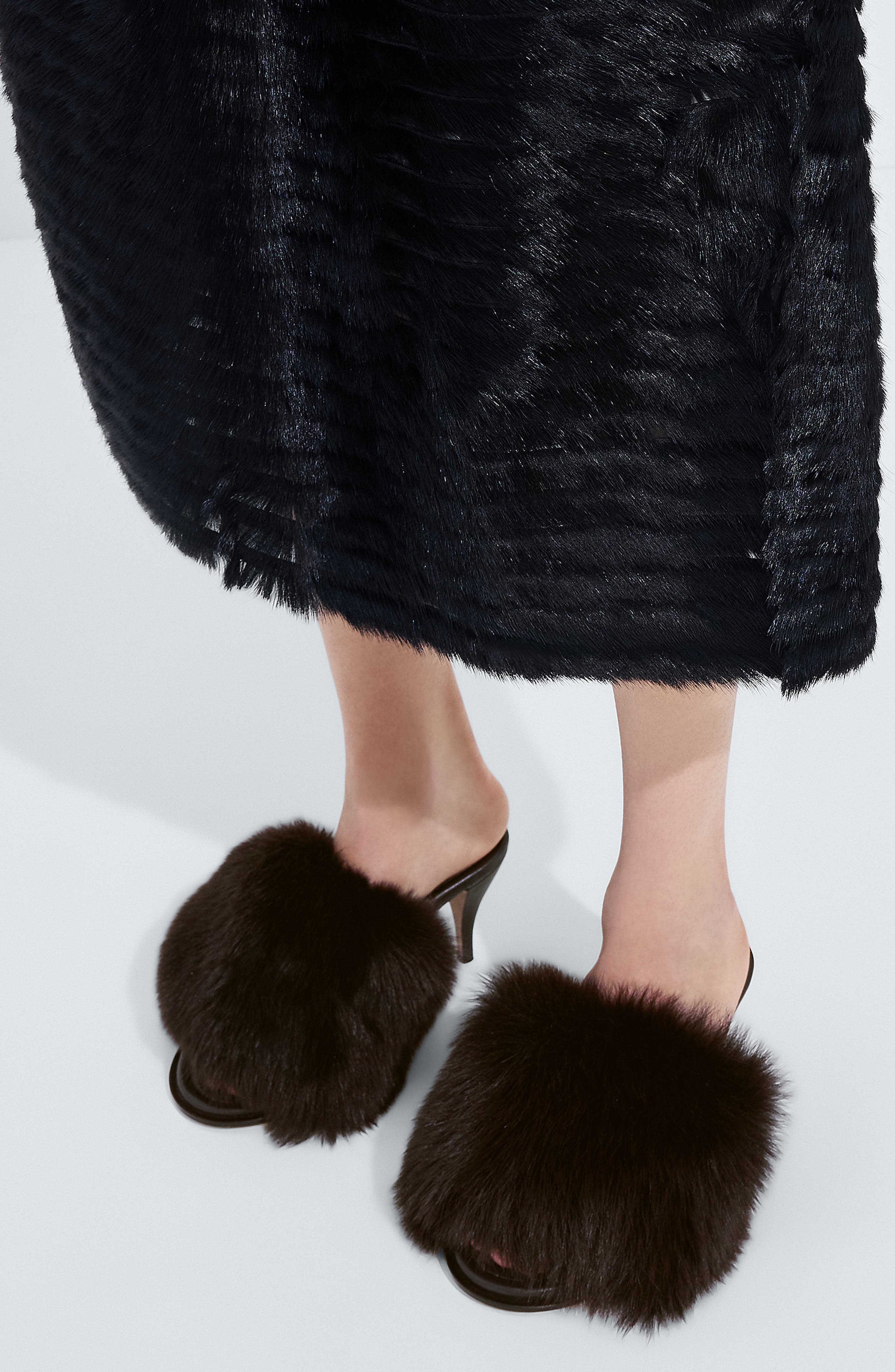 Cherry Genuine Shearling & Leather Sandal, Alternate, color, 2172 FONDANT-ESPRESSO