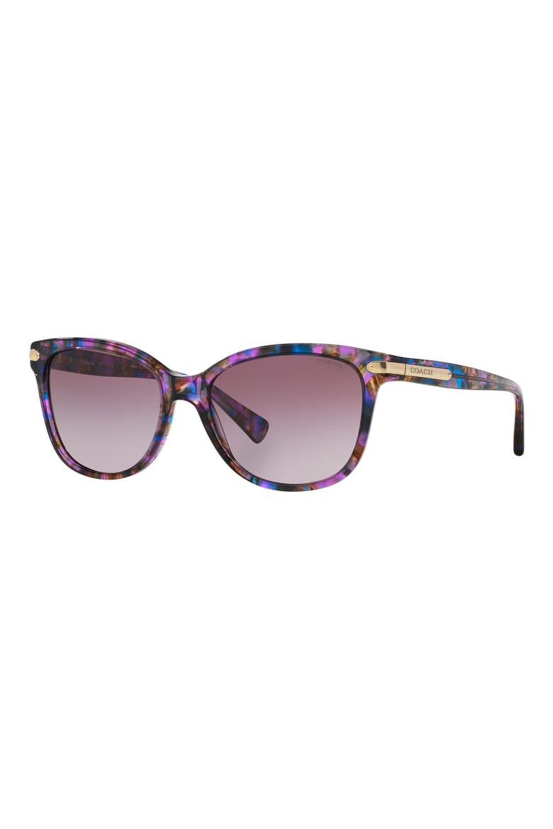 57mm Retro Sunglasses, Alternate, color, PURPLE