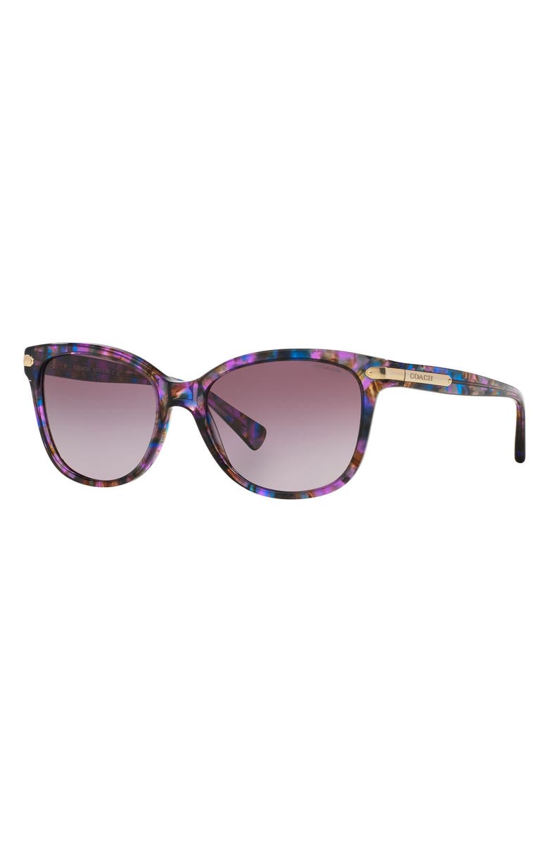 COACH 57mm Retro Sunglasses, Alternate, color, Purple