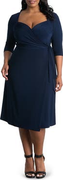 Kiyonna Sweetheart Neck Wrap Dress
