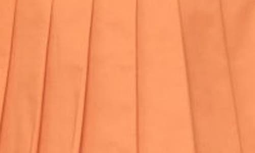 Edikted Shae Pleated Drop Waist Mini Dress In Orange