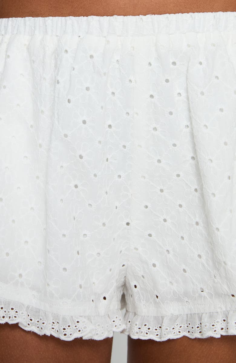 Princess Polly Midnight Sugar Eyelet Frilled Shorts, Alternate, color,