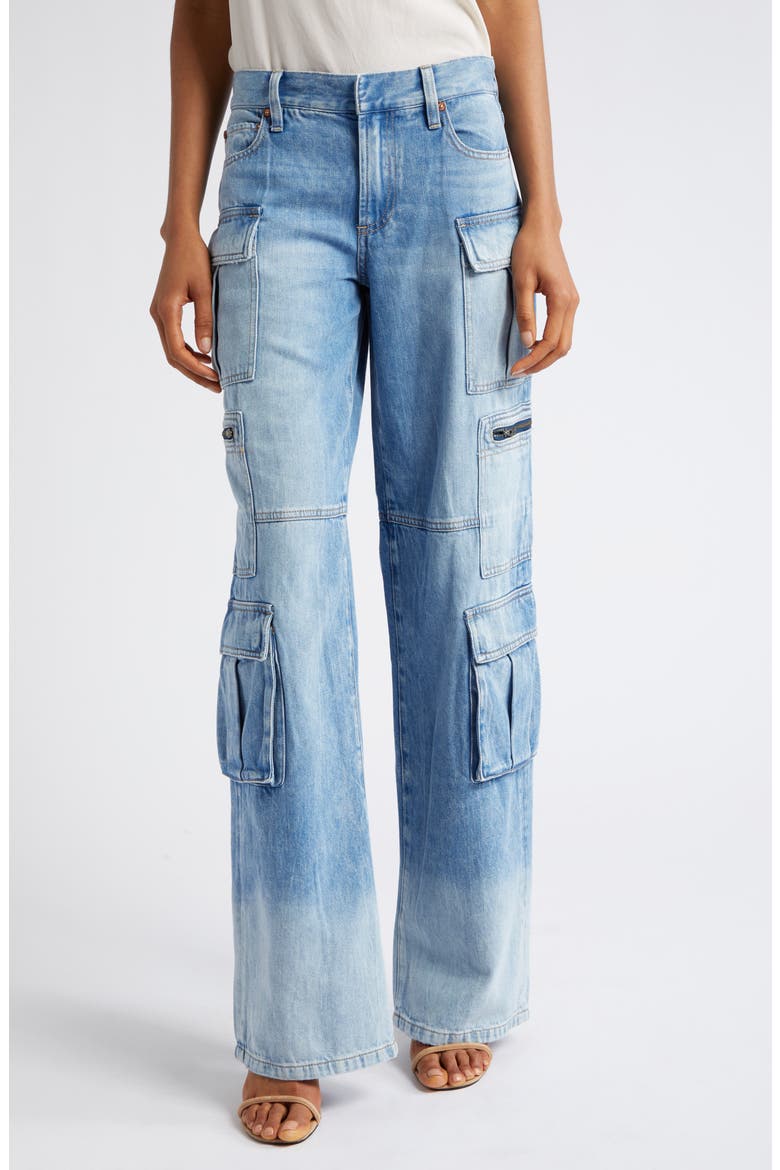 Cay Baggy Cargo Jeans, Main, color, BREA BLUE