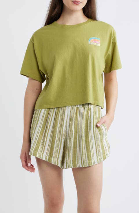 Surf Side Crop Graphic T-Shirt
