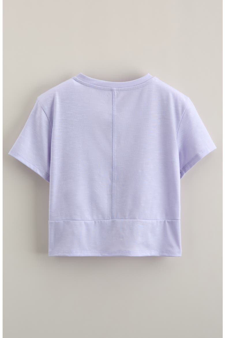 Kids' Twist Front T-Shirt, Alternate, color, PURPLE CALLUNA