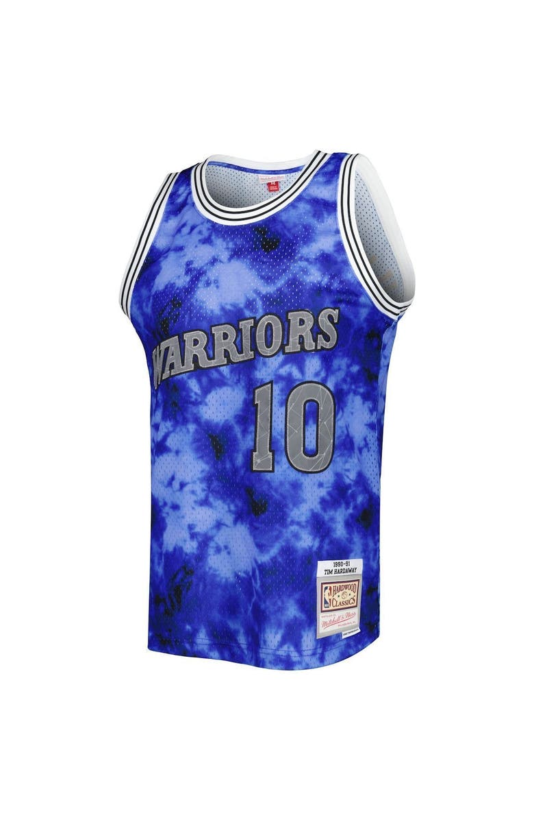 Mitchell & Ness Men's Mitchell & Ness Tim Hardaway Blue Golden State Warriors 1990/91 Galaxy Swingman Jersey, Alternate, color, 