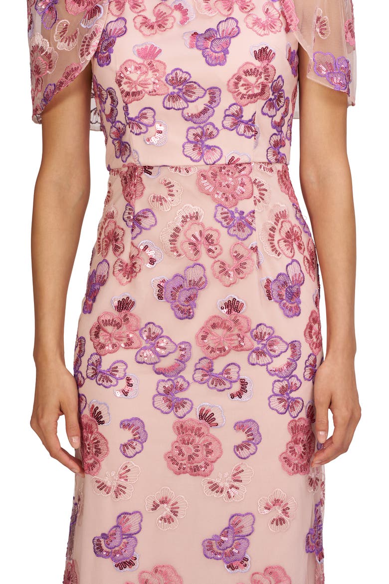 Teigen Sequin Column Gown, Alternate, color, PINK MULTI