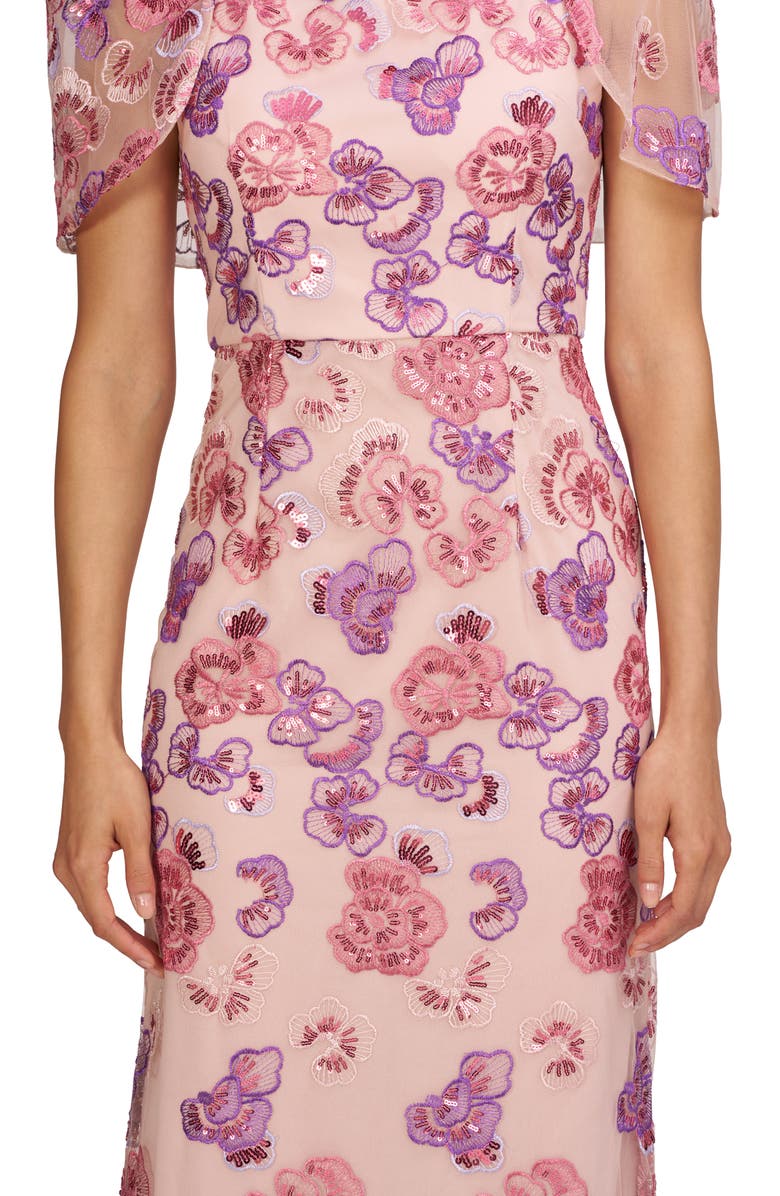 JS Collections Teigen Sequin Column Gown, Alternate, color, Pink Multi