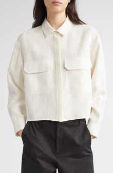 PARTOW Filmore Boxy Crop Canvas Shirt Jacket