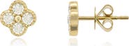 The Lovery Fine Jewelry Mini Diamond Clover Stud Earrings