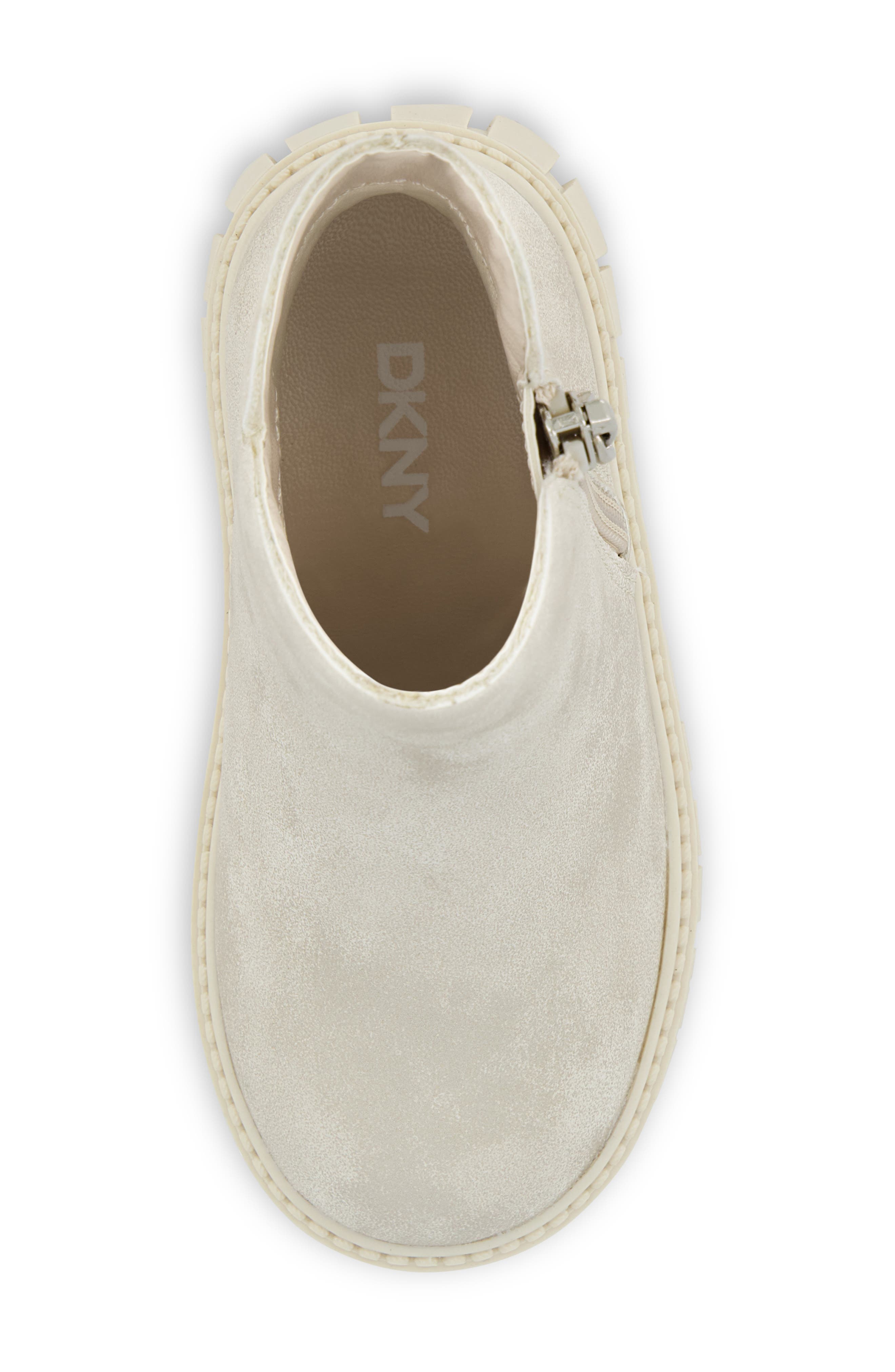 DKNY Kids' Carrie Justina Lug Boot, Alternate, color, Champagne