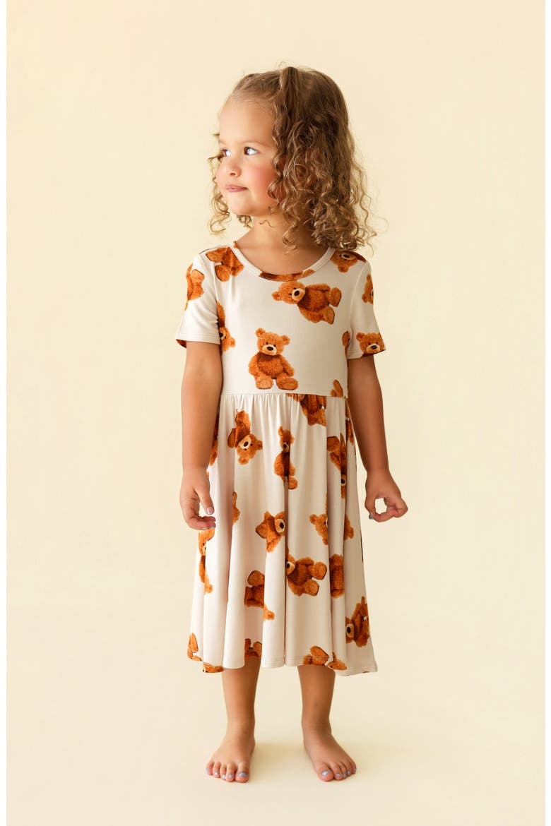 Kids' Basic Twirl Dress, Alternate, color, BEIGE
