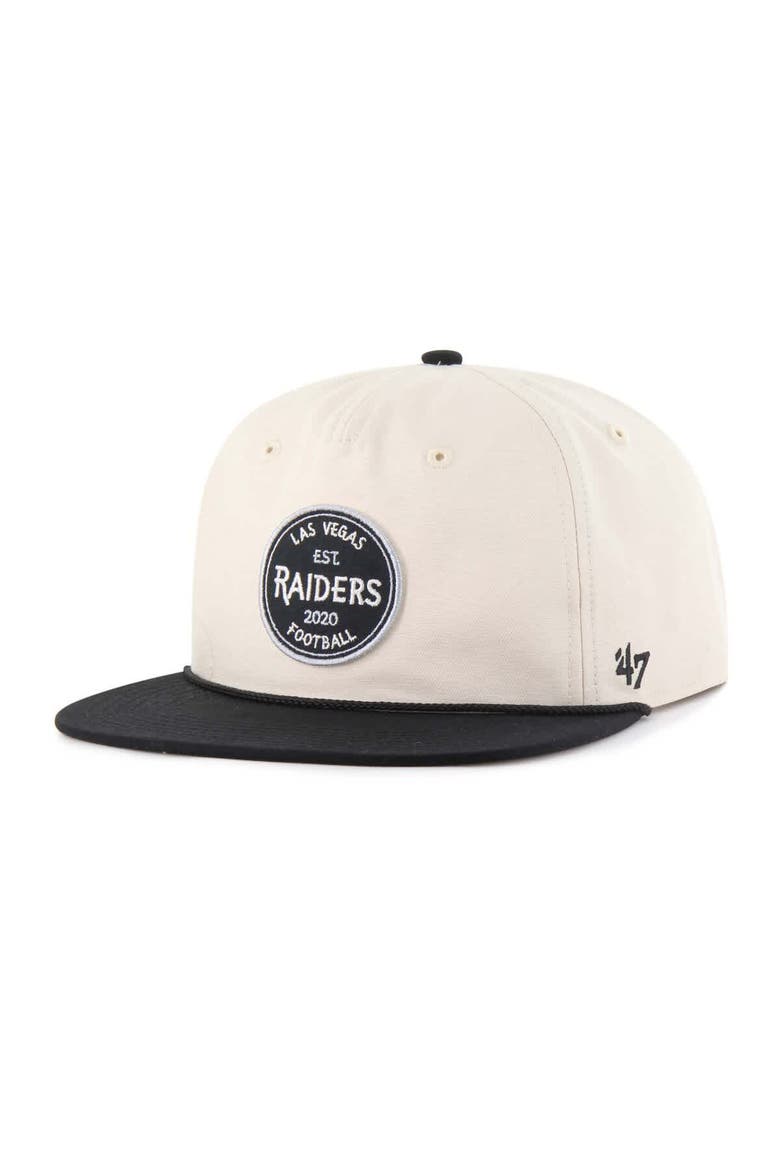 Men's '47  Natural Las Vegas Raiders Payson Captain Adjustable Hat, Main, color, Natural