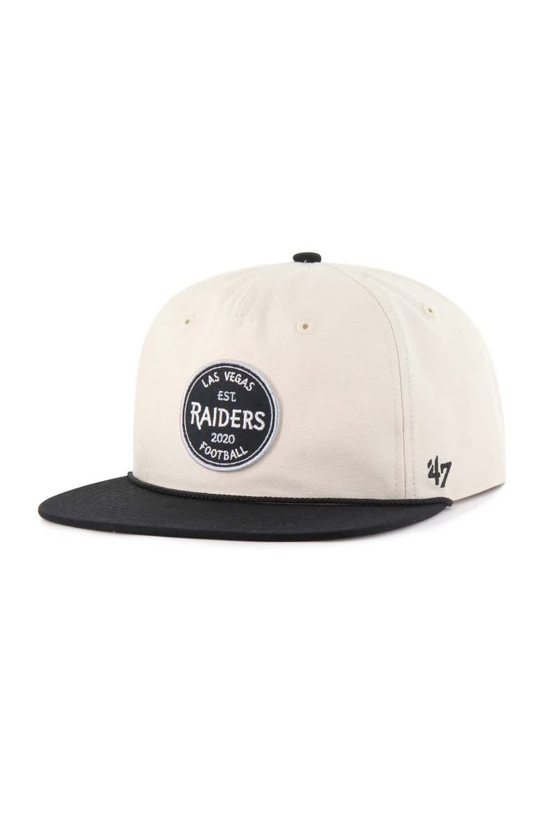 '47 Men's '47  Natural Las Vegas Raiders Payson Captain Adjustable Hat, Main, color, Natural