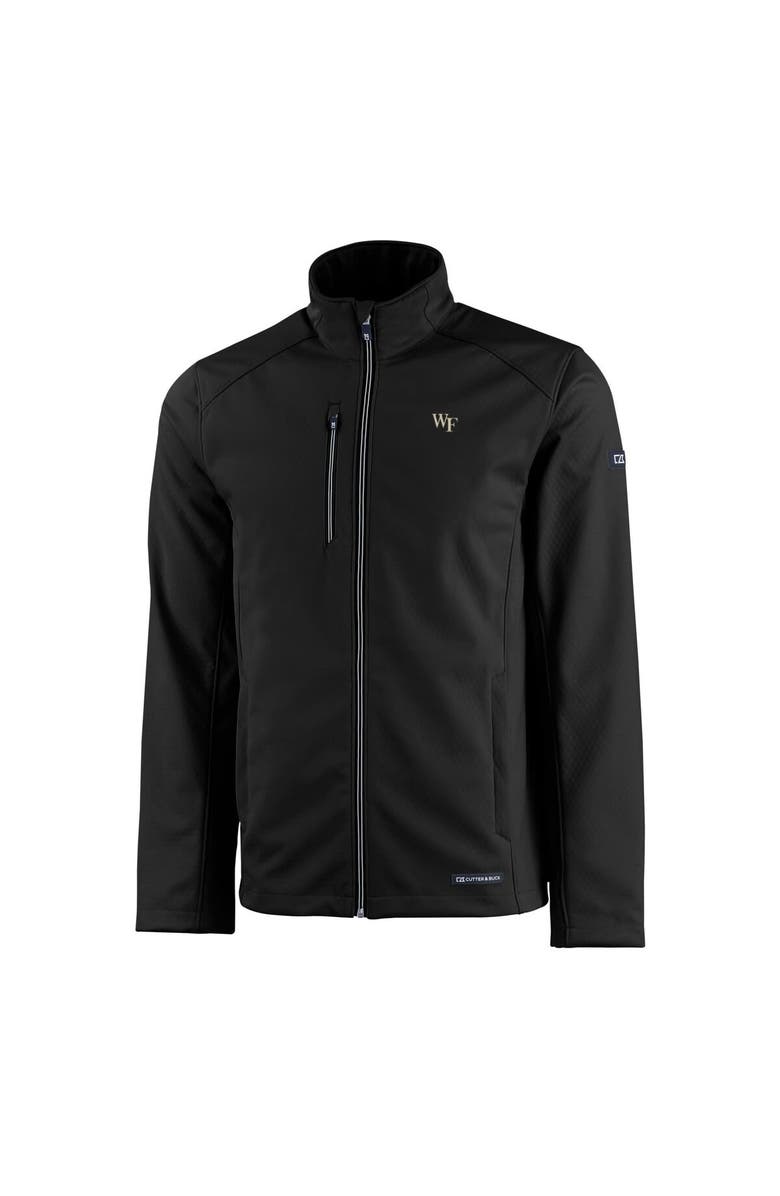 Cutter & Buck Men's Cutter & Buck Black Wake Forest Demon Deacons Evoke Eco Softshell Recycled Full-Zip Jacket, Alternate, color, Black