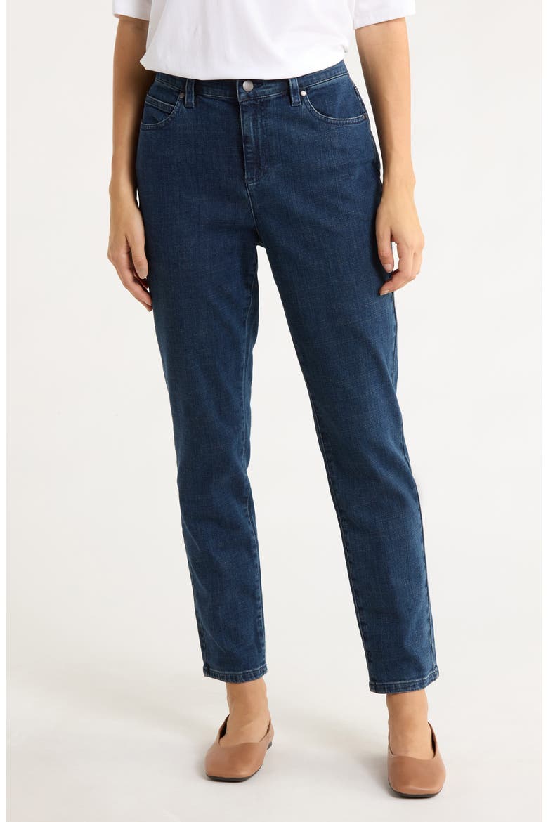 High Waist Slim Ankle Jeans, Main, color, MDNGO