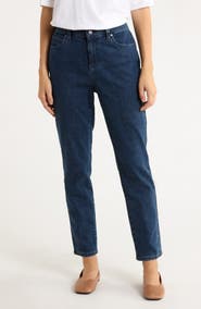Eileen Fisher High Waist Slim Ankle Jeans