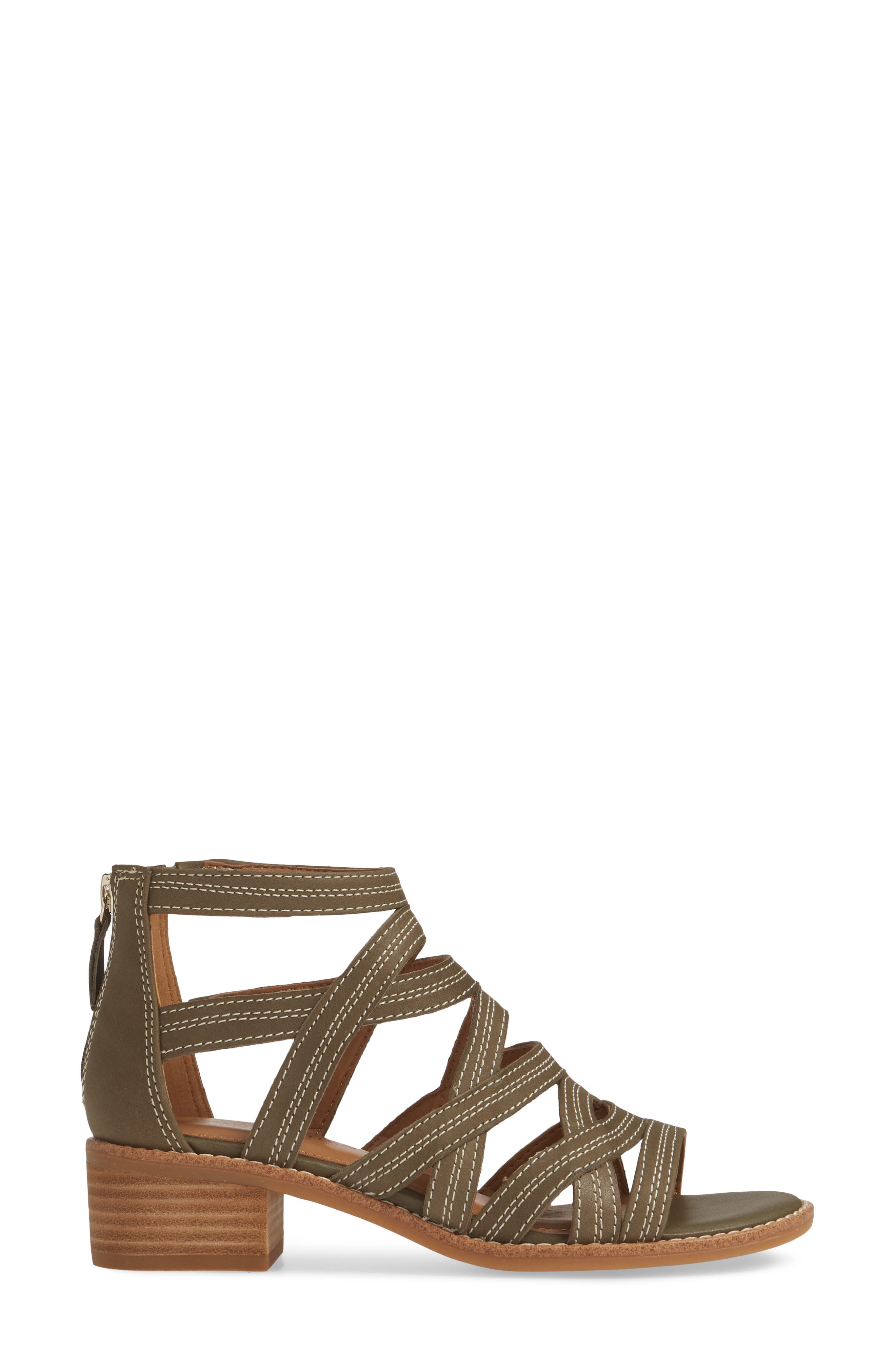 Betha Sandal, Alternate, color, PALE OLIVE LEATHER