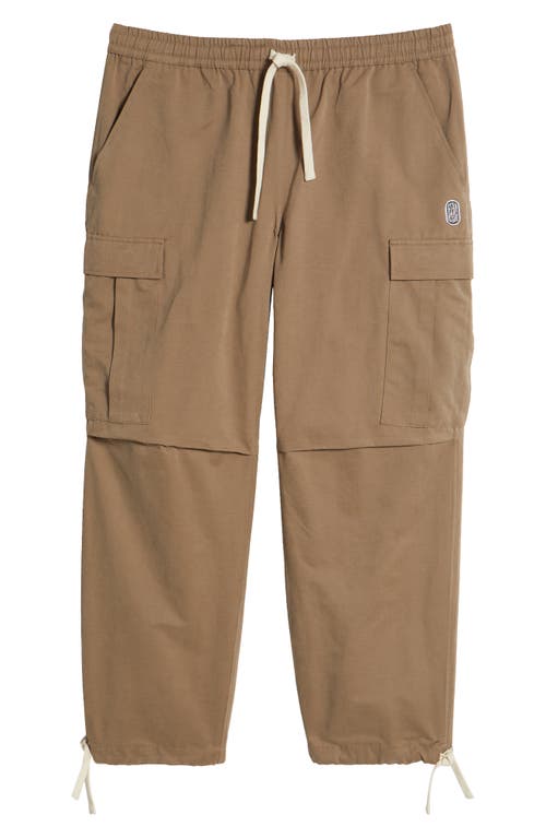 Standard Issue Pd Drawstring Cargo Pants In Suede