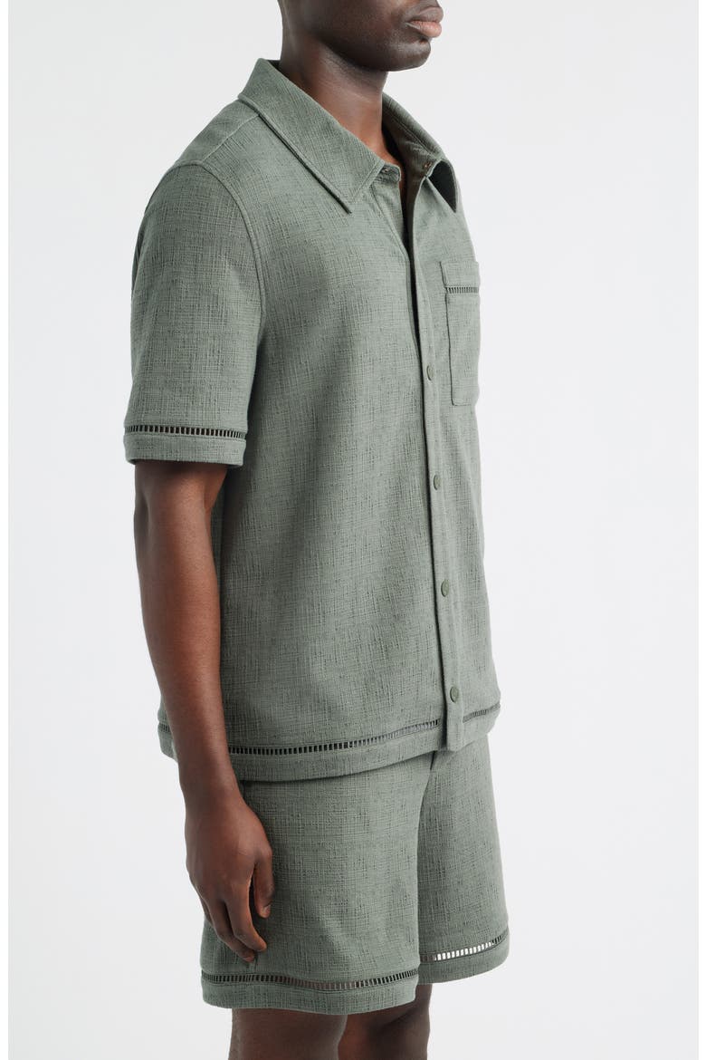 Devyn Short Sleeve Shirt, Alternate, color, GREEN GREY