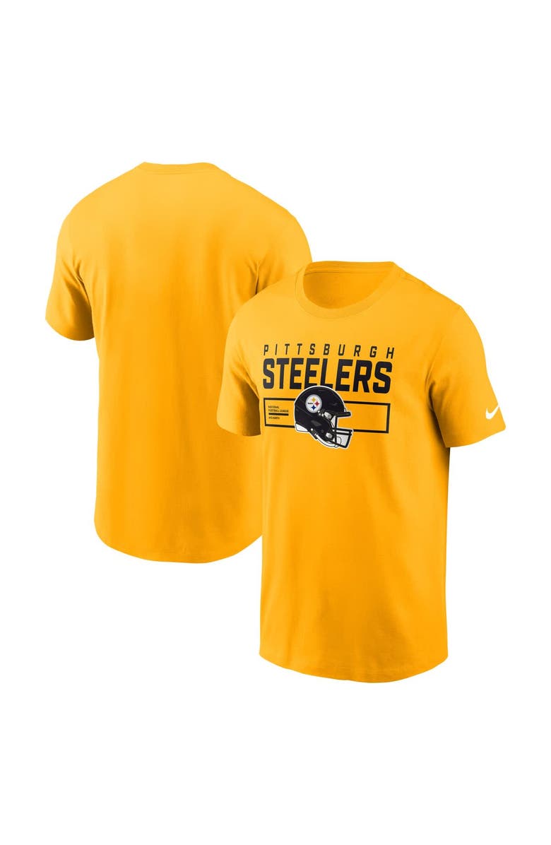 Nike Men's Nike Gold Pittsburgh Steelers Primetime Helmet Essential T-Shirt, Main, color, Gold