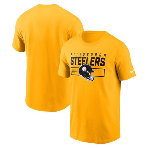 Men's Nike Gold Pittsburgh Steelers Primetime Helmet Essential T-Shirt