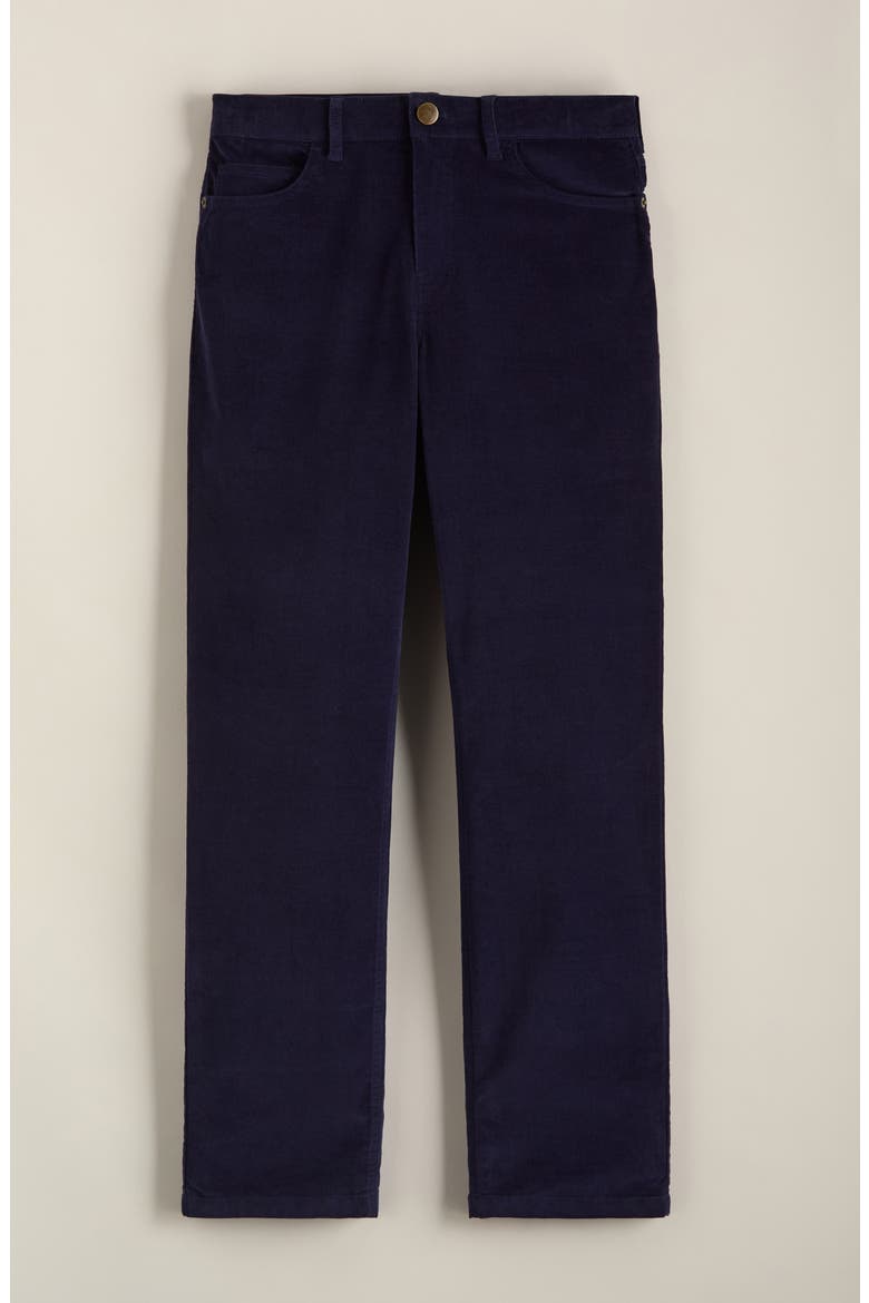 Kids' Flat Front Stretch Corduroy Pants, Main, color, NAVY PEACOAT